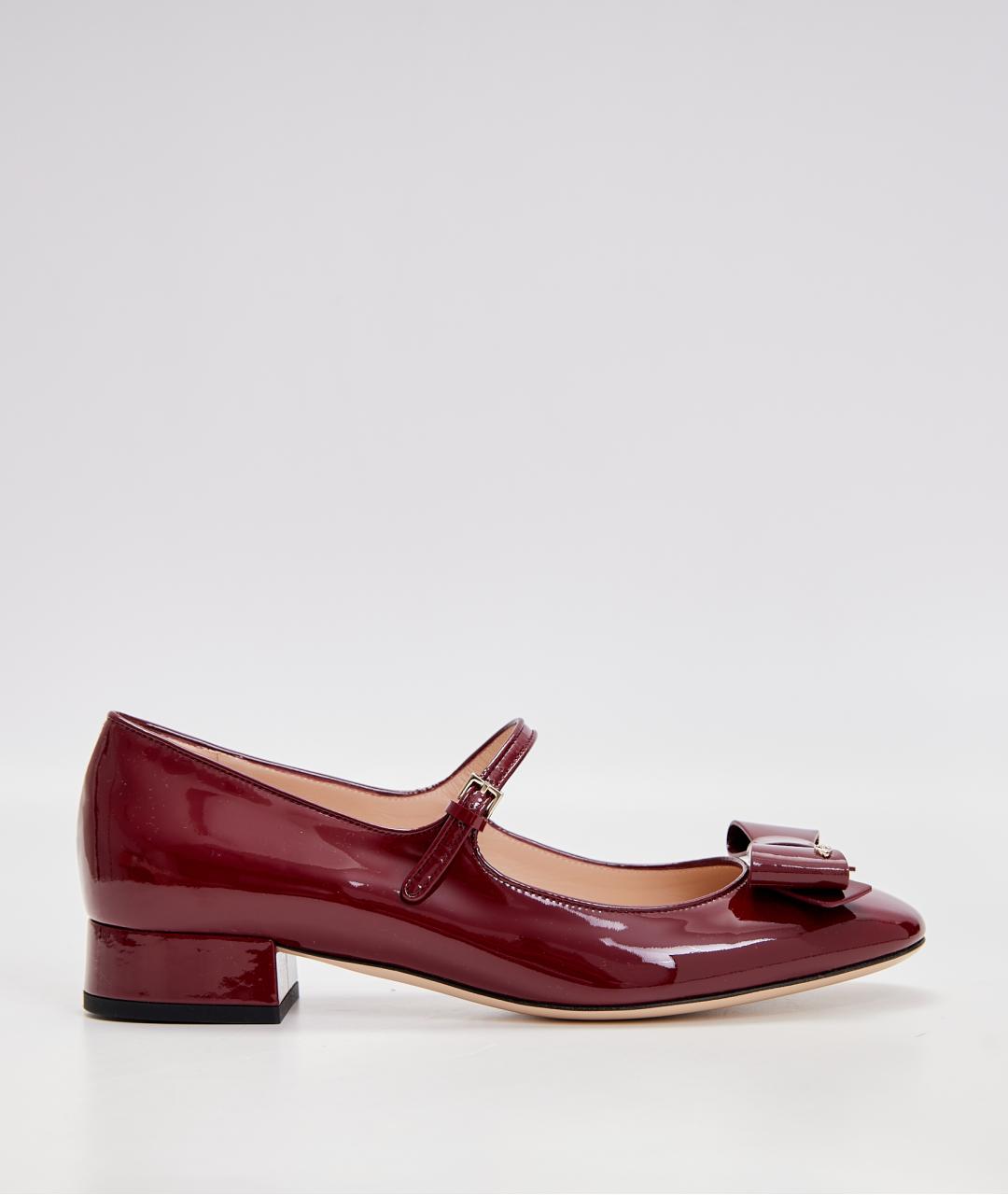 GUCCI Красные балетки из лакированной кожи, фото 8