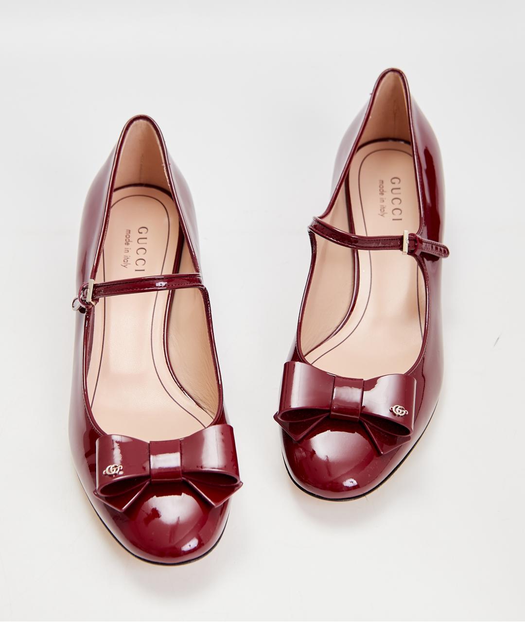 GUCCI Красные балетки из лакированной кожи, фото 3