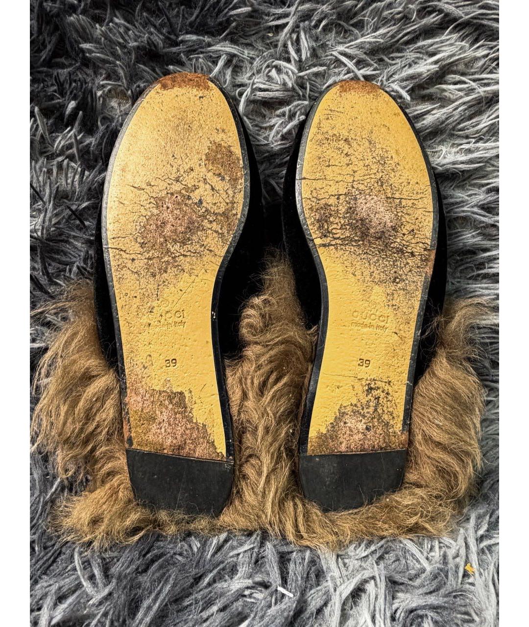 GUCCI Черные замшевые мюли, фото 4