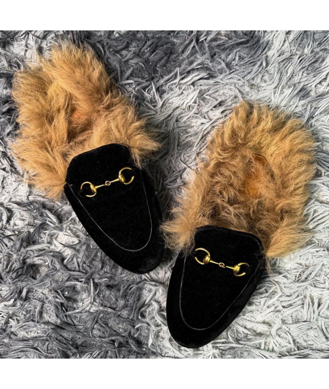 GUCCI Черные замшевые мюли, фото 2