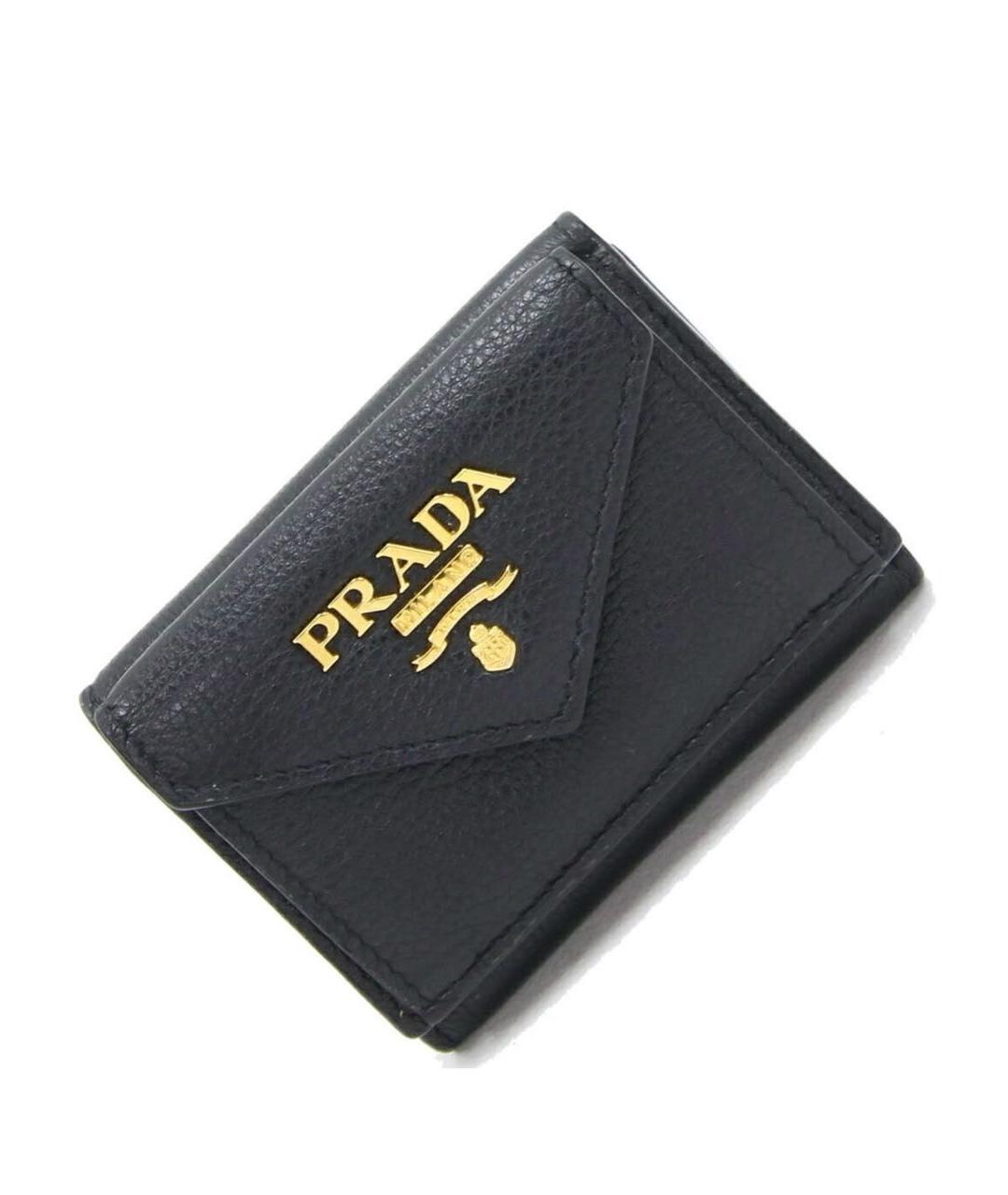 PRADA Черный кожаный кошелек, фото 5