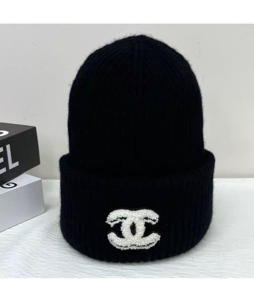 CHANEL Черная шапка, фото 5