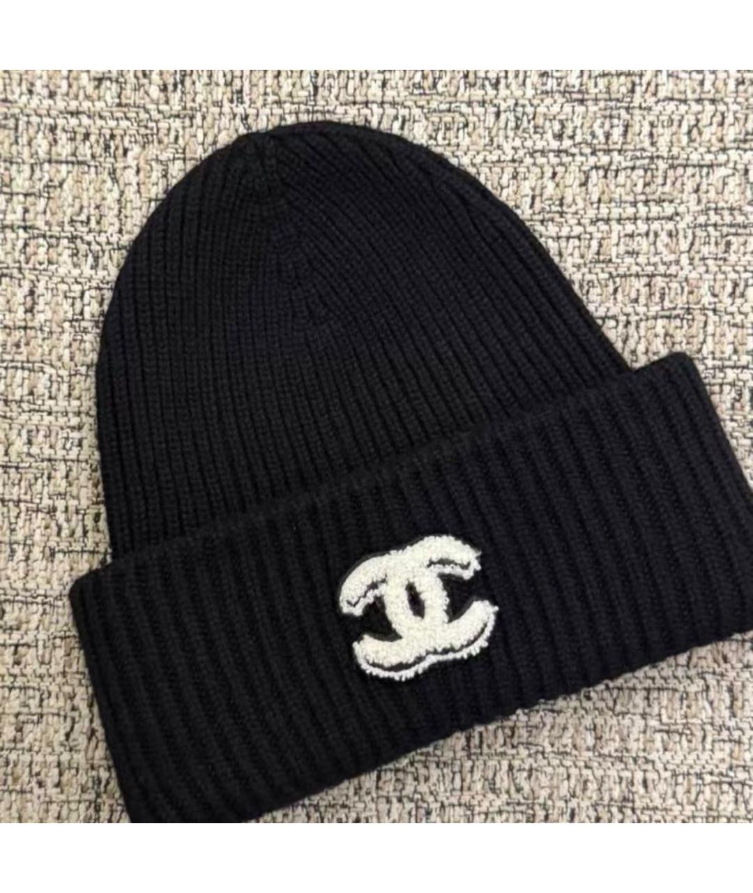 CHANEL Черная шапка, фото 4