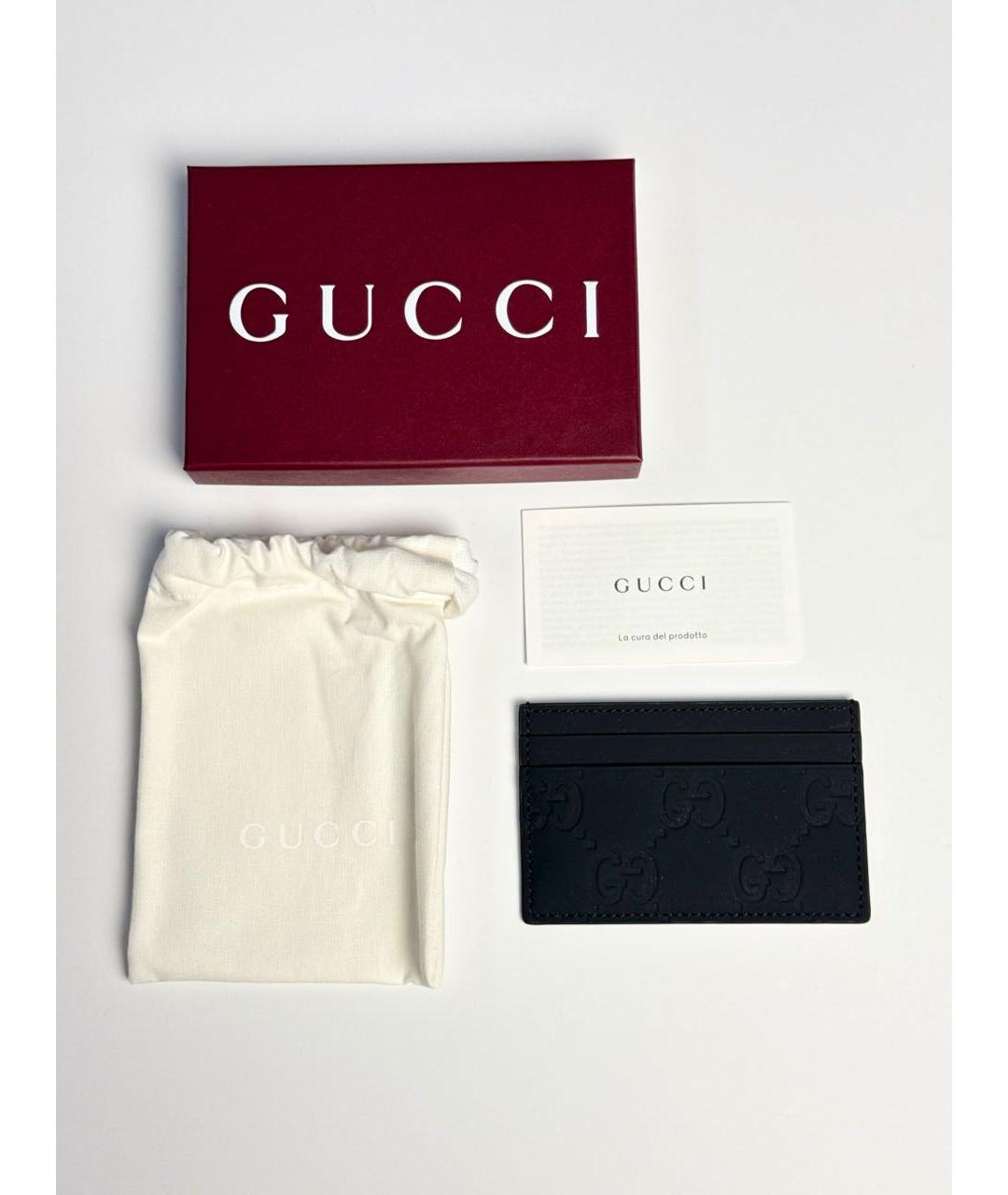 GUCCI Черный кожаный кардхолдер, фото 7