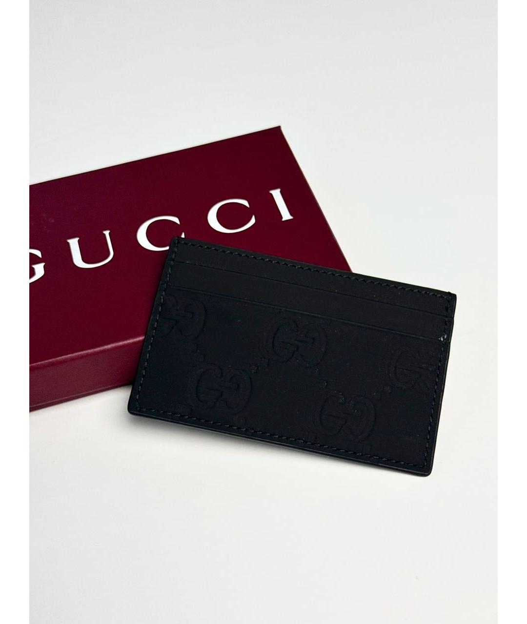 GUCCI Черный кожаный кардхолдер, фото 4