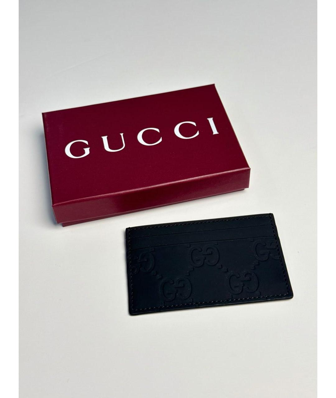 GUCCI Черный кожаный кардхолдер, фото 6