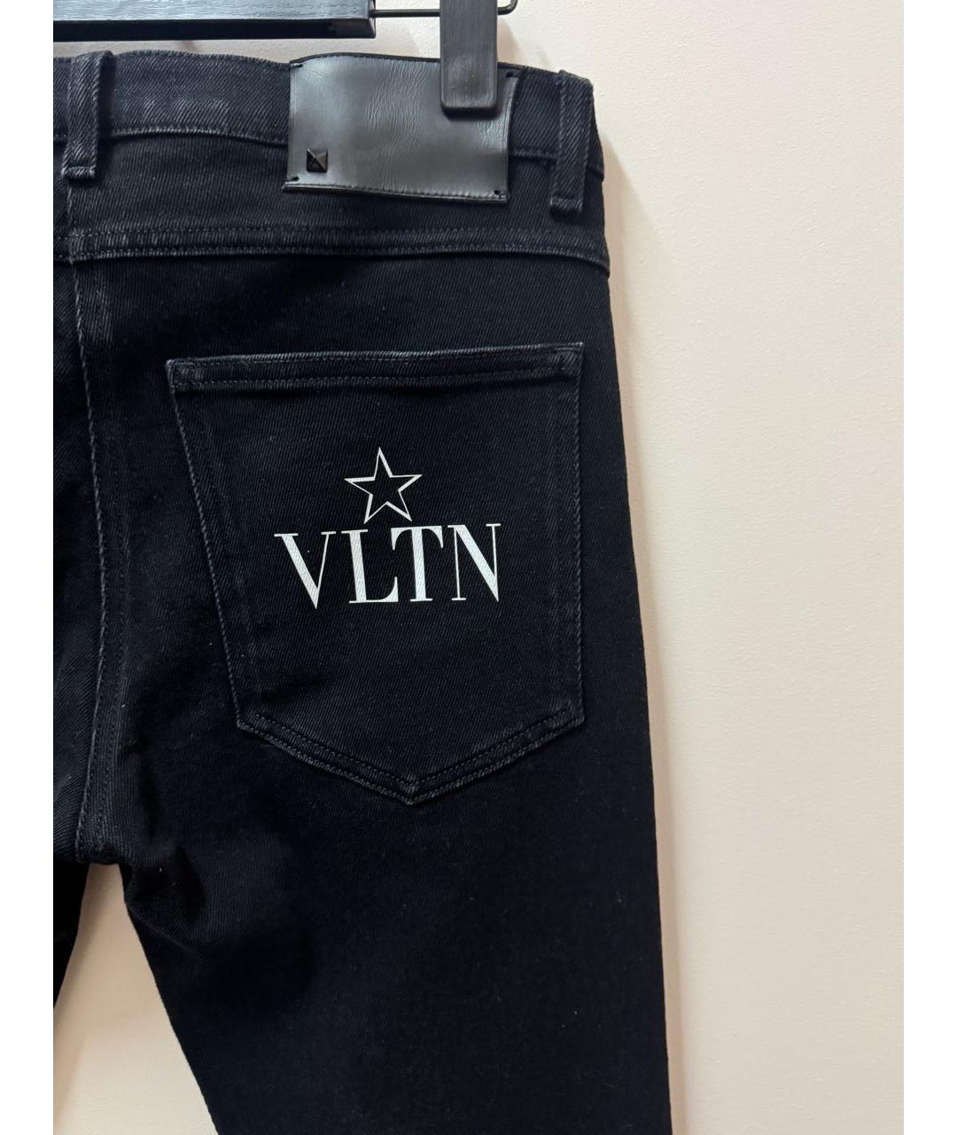 VALENTINO Черные хлопко-эластановые джинсы слим, фото 3
