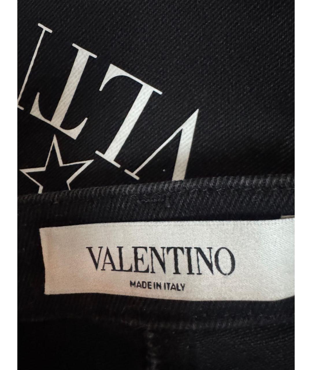 VALENTINO Черные хлопко-эластановые джинсы слим, фото 4
