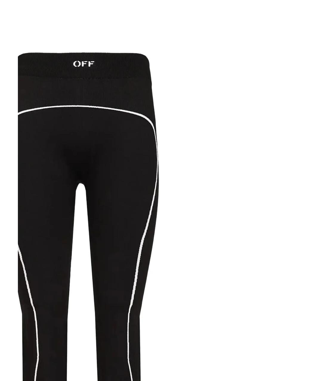 OFF-WHITE Черные полиамидовые леггинсы и велосипедки, фото 2