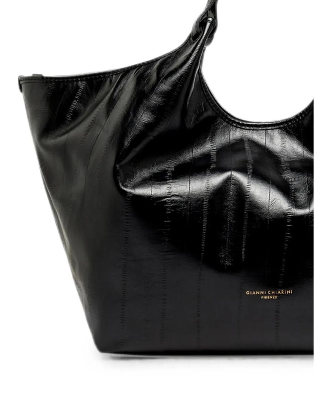 Gianni Chiarini Черная кожаная сумка тоут, фото 2