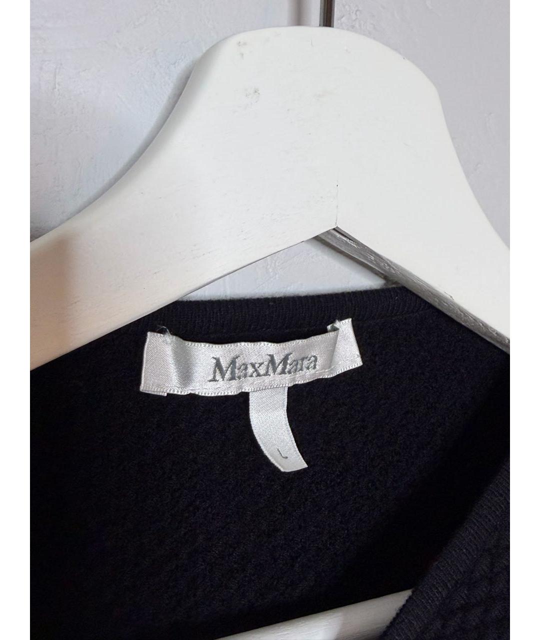 MAX MARA Черное шерстяное повседневное платье, фото 3