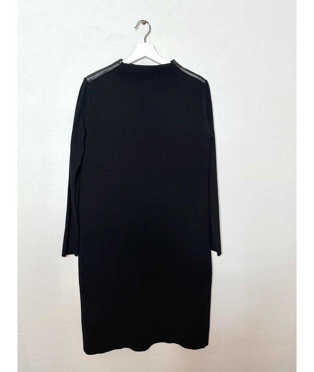 MAX MARA Черное шерстяное повседневное платье, фото 5