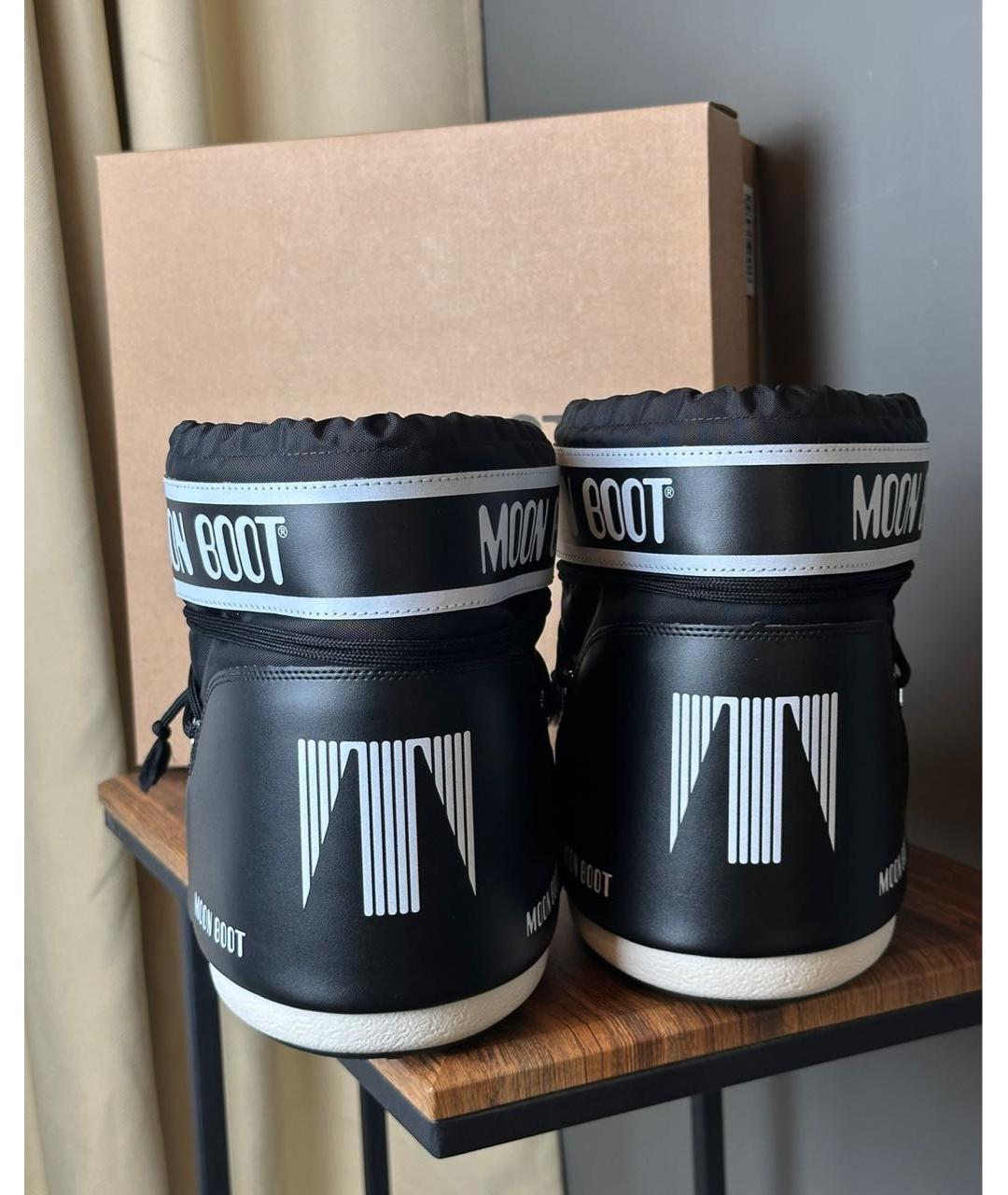 MOON BOOT Черные синтетические ботинки, фото 4