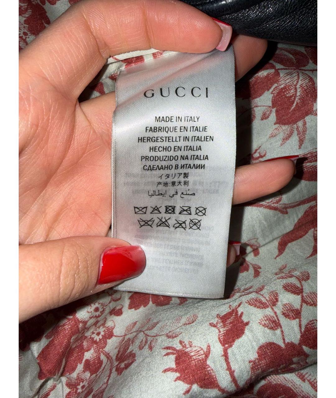 GUCCI Черная кожаная куртка, фото 5