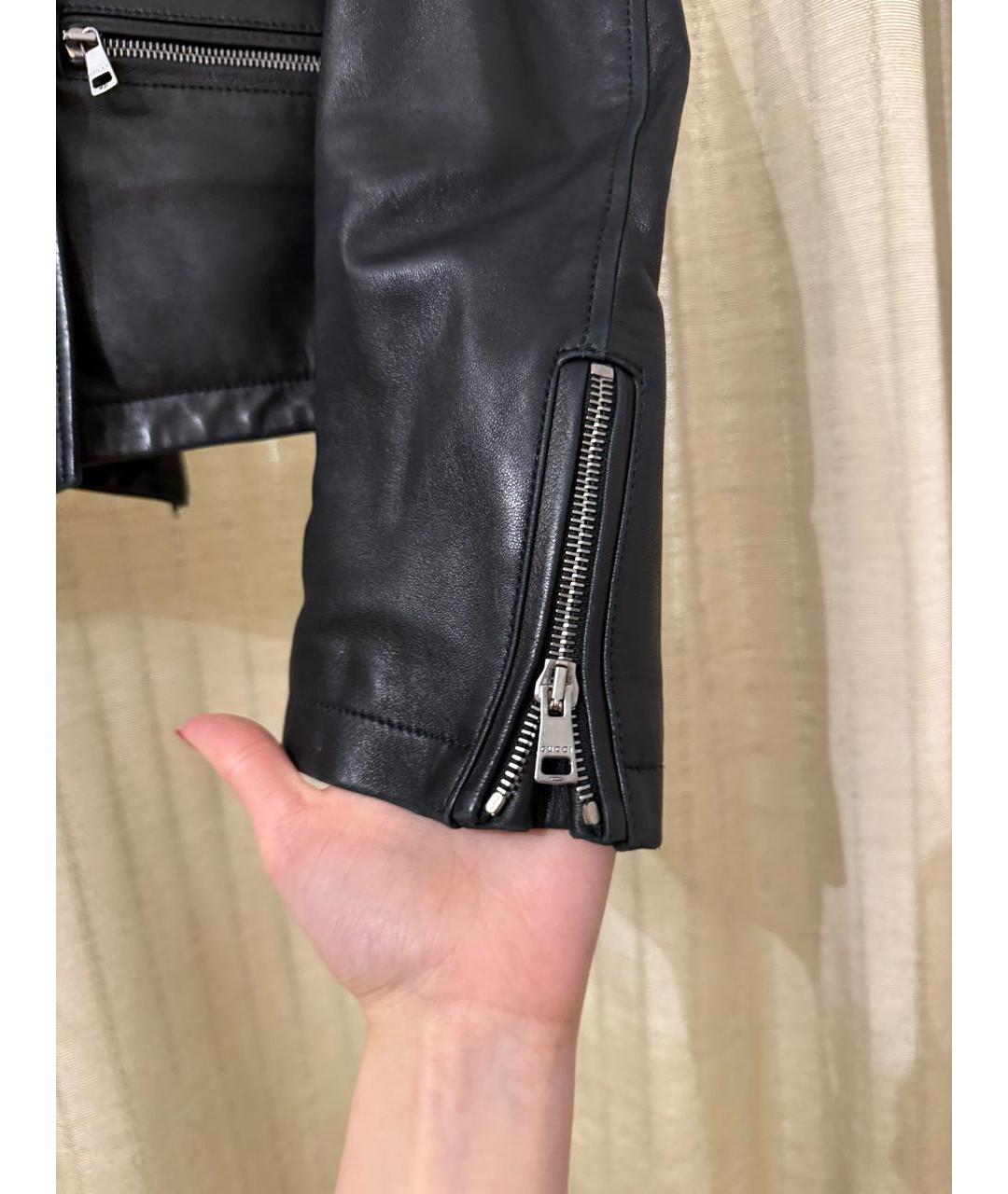 GUCCI Черная кожаная куртка, фото 7
