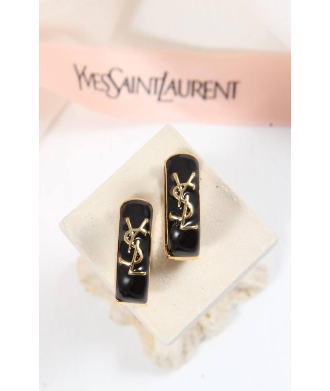 SAINT LAURENT Золотые позолоченные серьги, фото 2