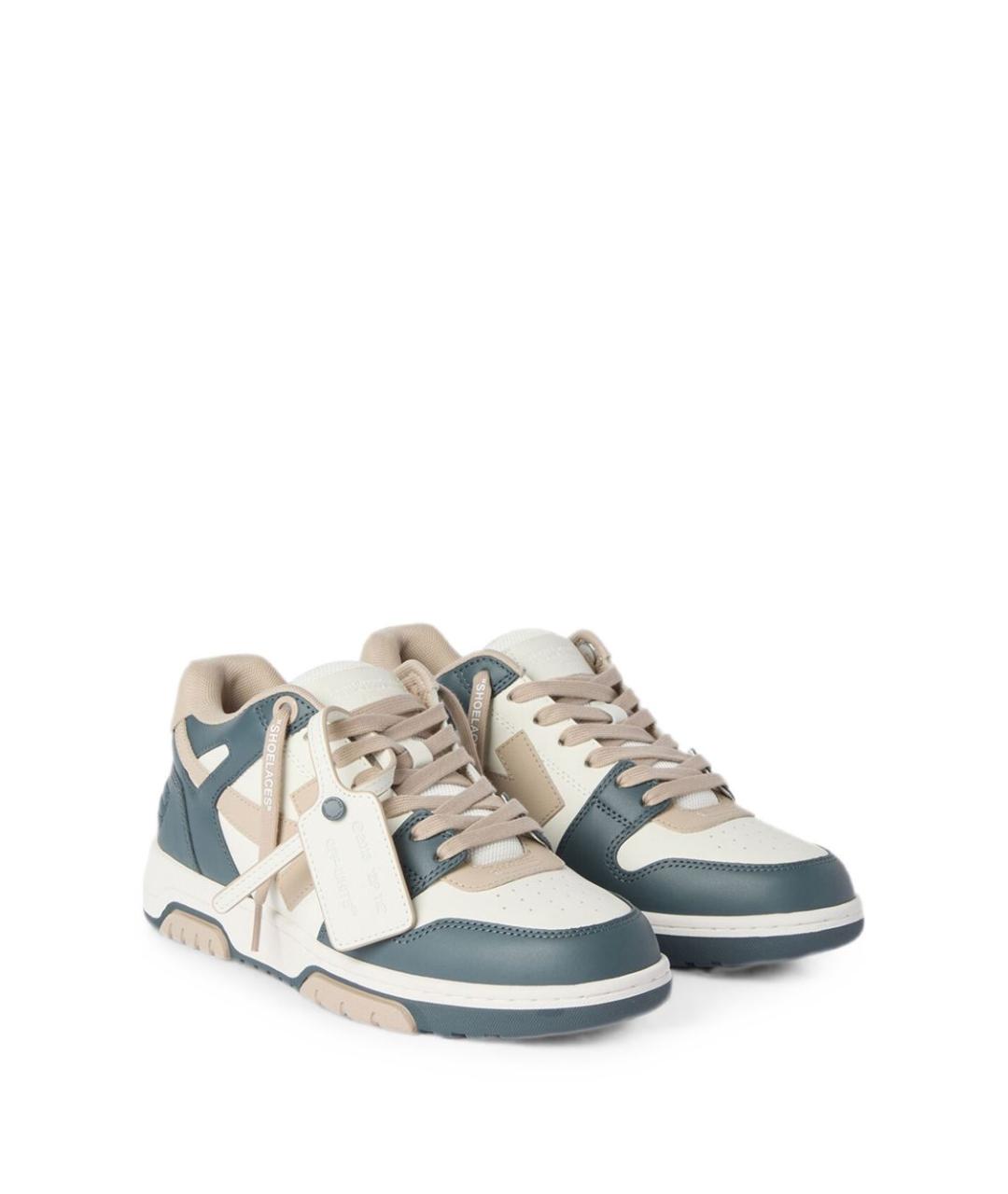 OFF-WHITE Мульти кожаные низкие кроссовки / кеды, фото 4