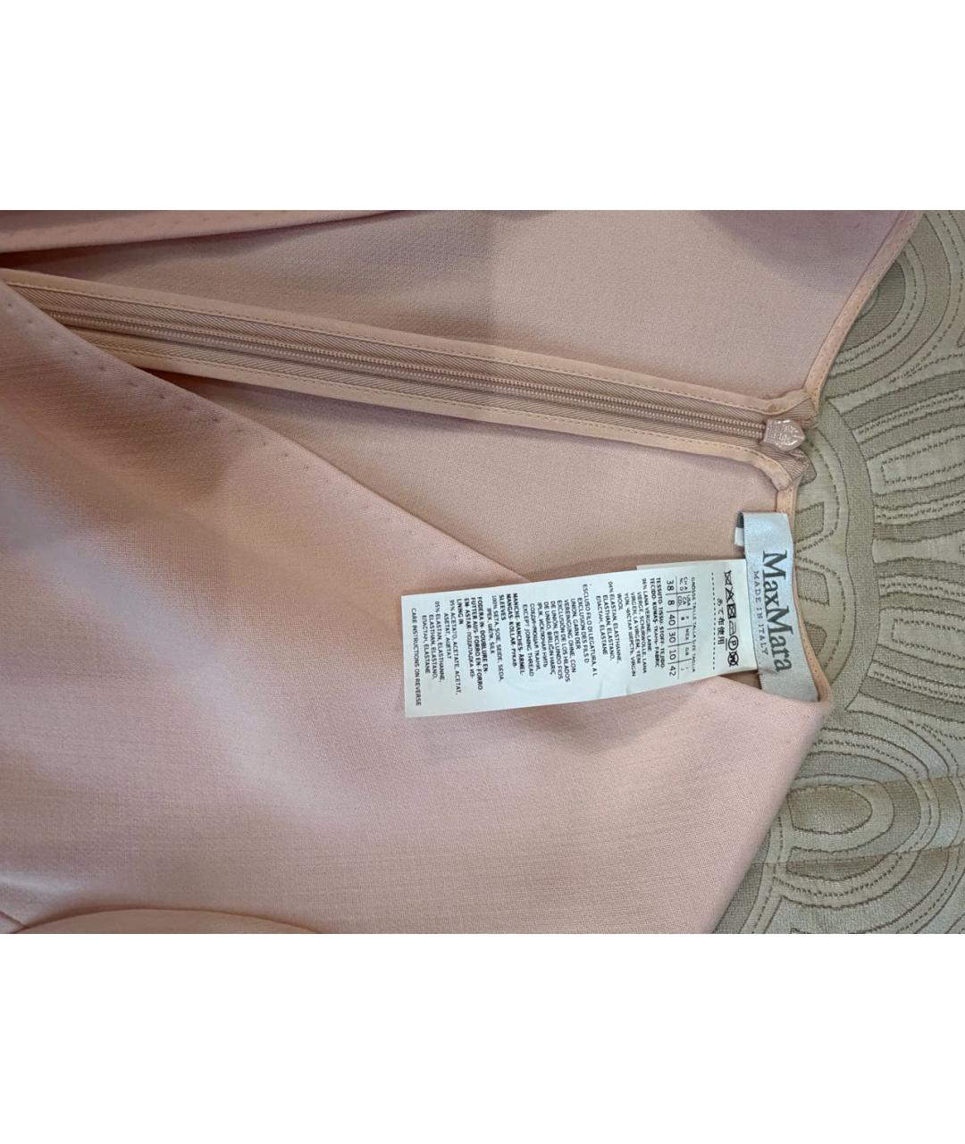 MAX MARA Коралловое шерстяное коктейльное платье, фото 5