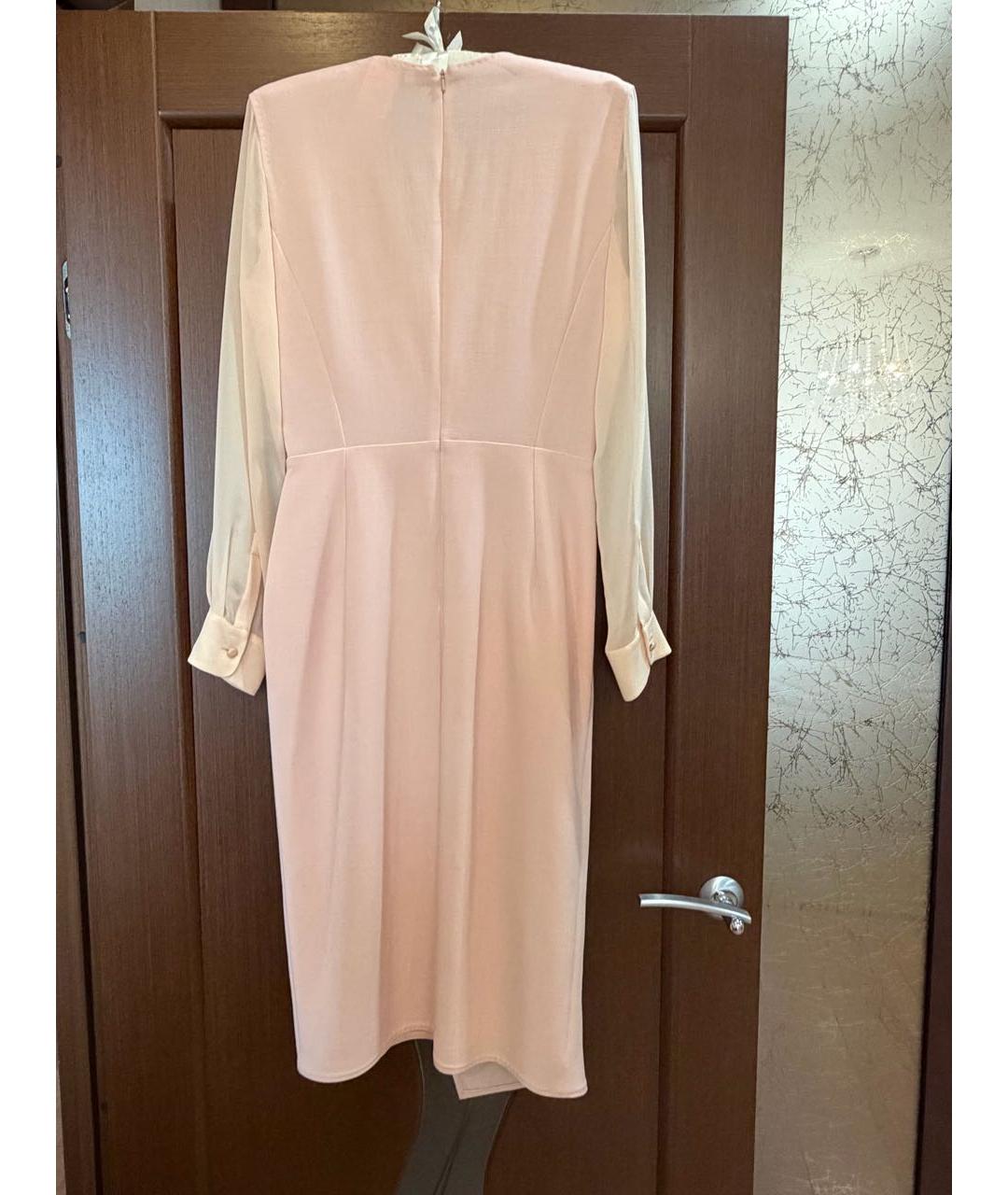 MAX MARA Коралловое шерстяное коктейльное платье, фото 2
