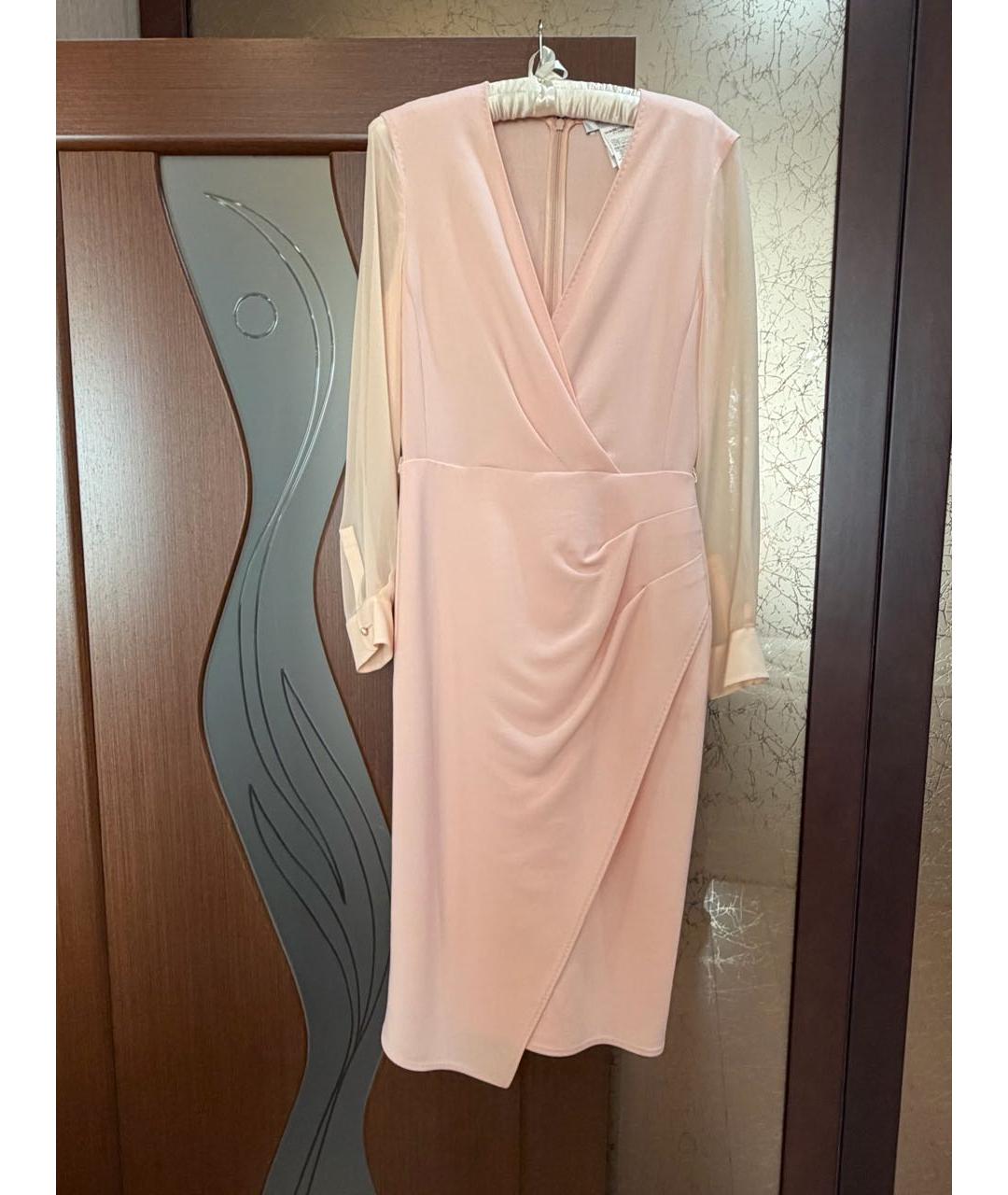 MAX MARA Коралловое шерстяное коктейльное платье, фото 6