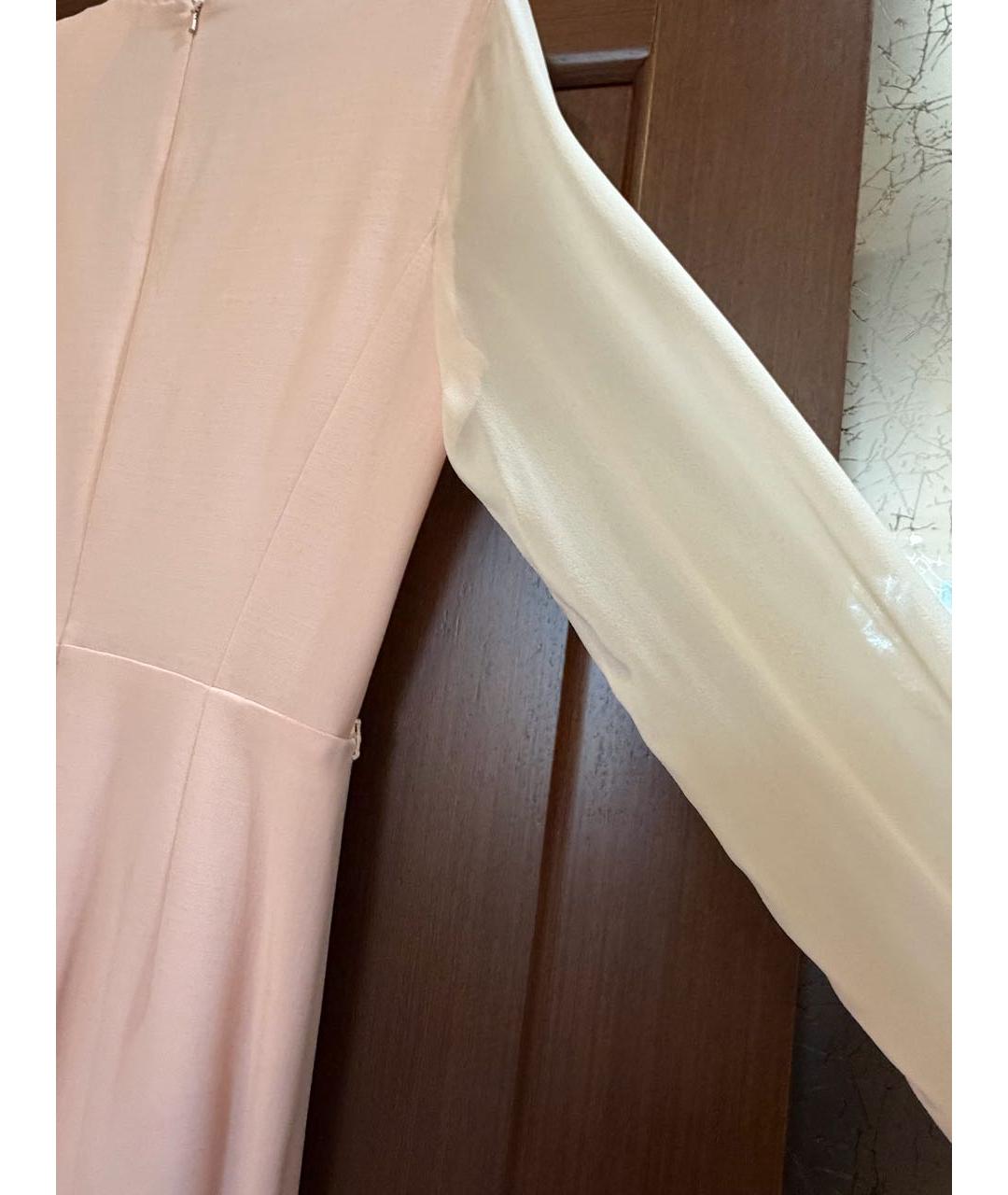 MAX MARA Коралловое шерстяное коктейльное платье, фото 4