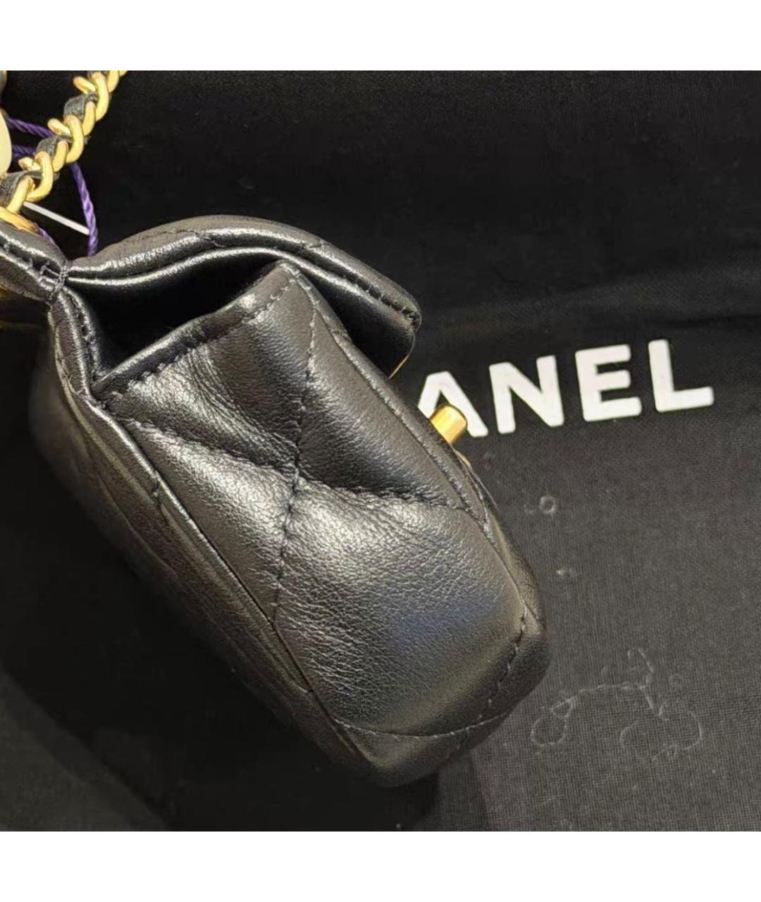 CHANEL Черная кожаная сумка через плечо, фото 3