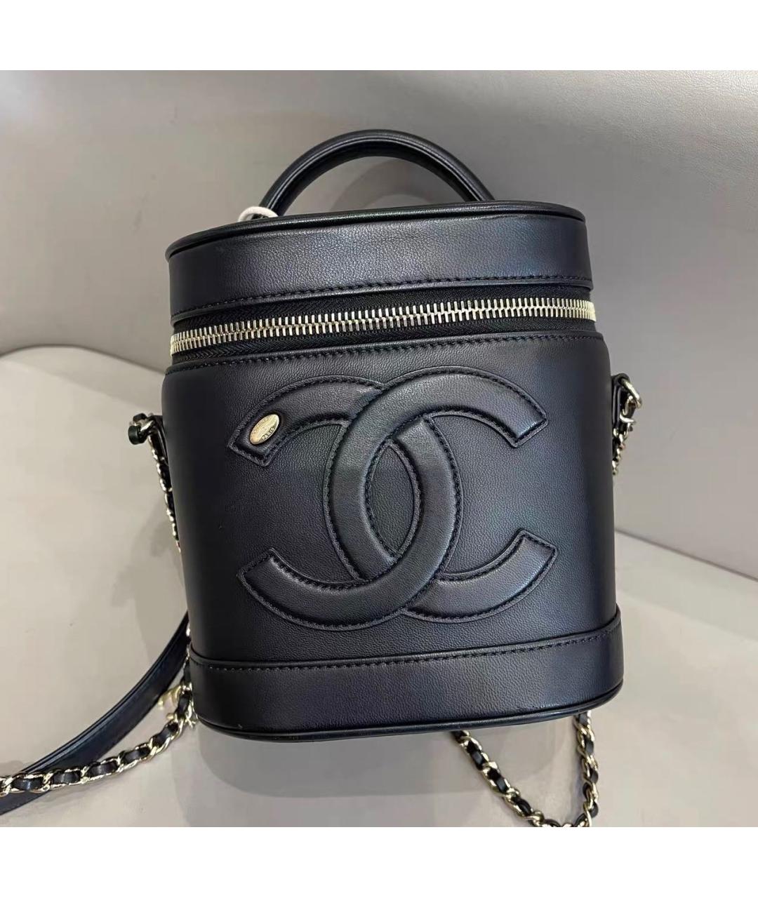 CHANEL Черная кожаная сумка через плечо, фото 8