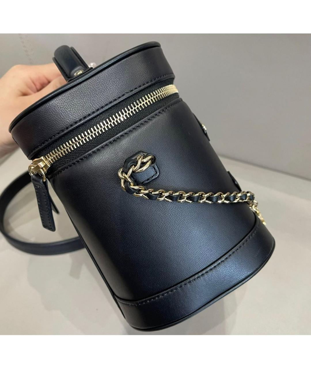 CHANEL Черная кожаная сумка через плечо, фото 4