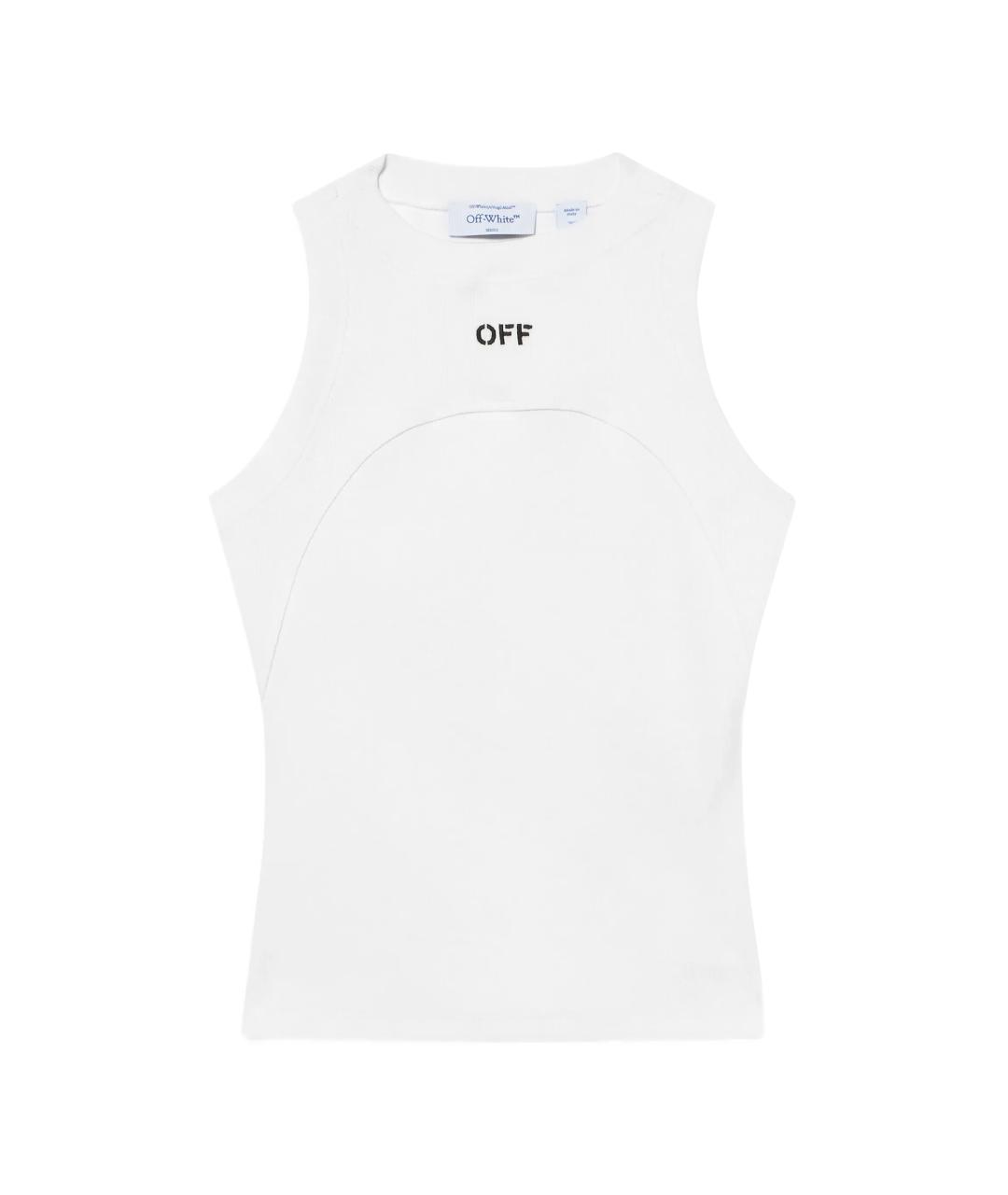 OFF-WHITE Белая хлопковая майка, фото 3