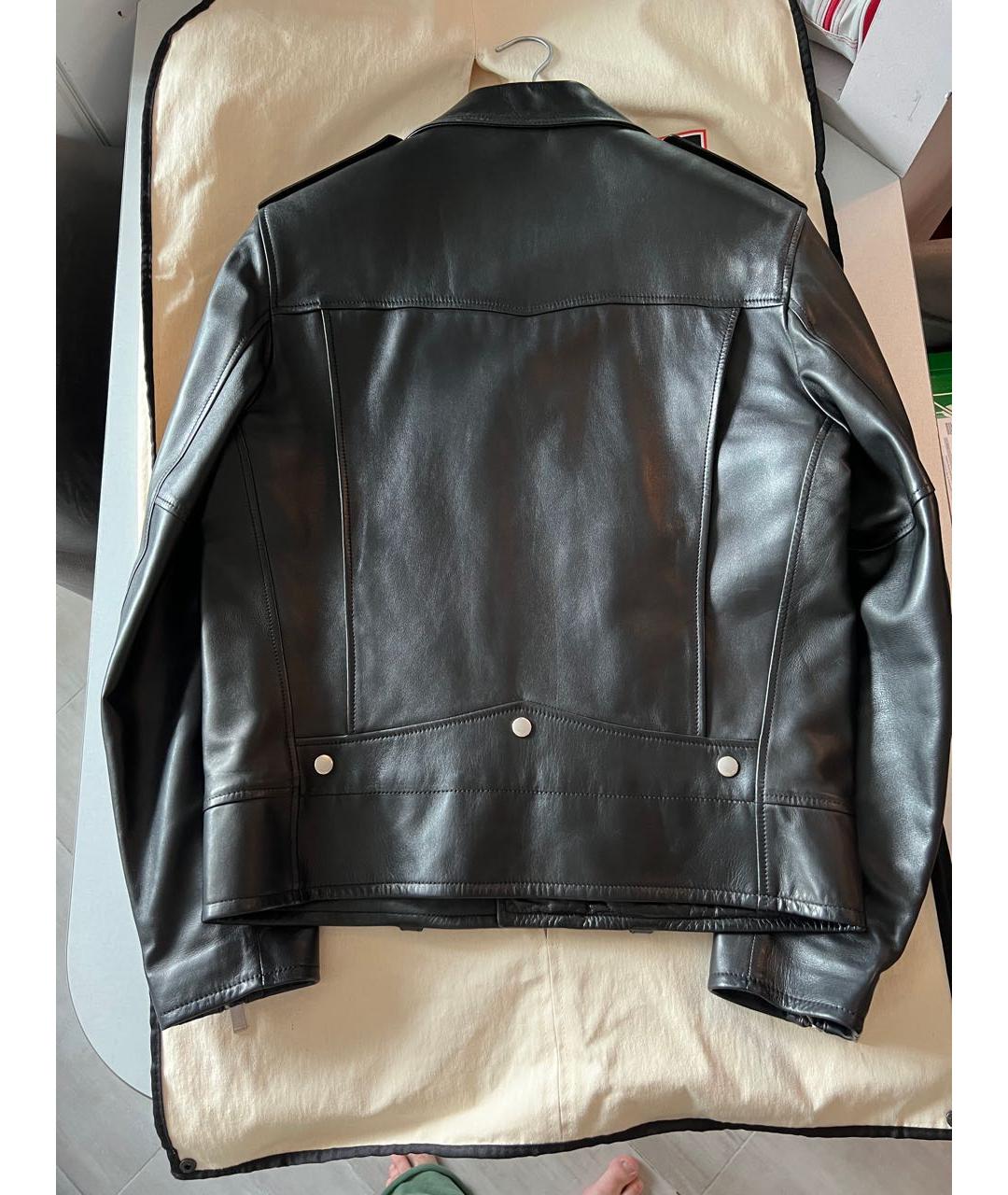 SAINT LAURENT Черная кожаная куртка, фото 2