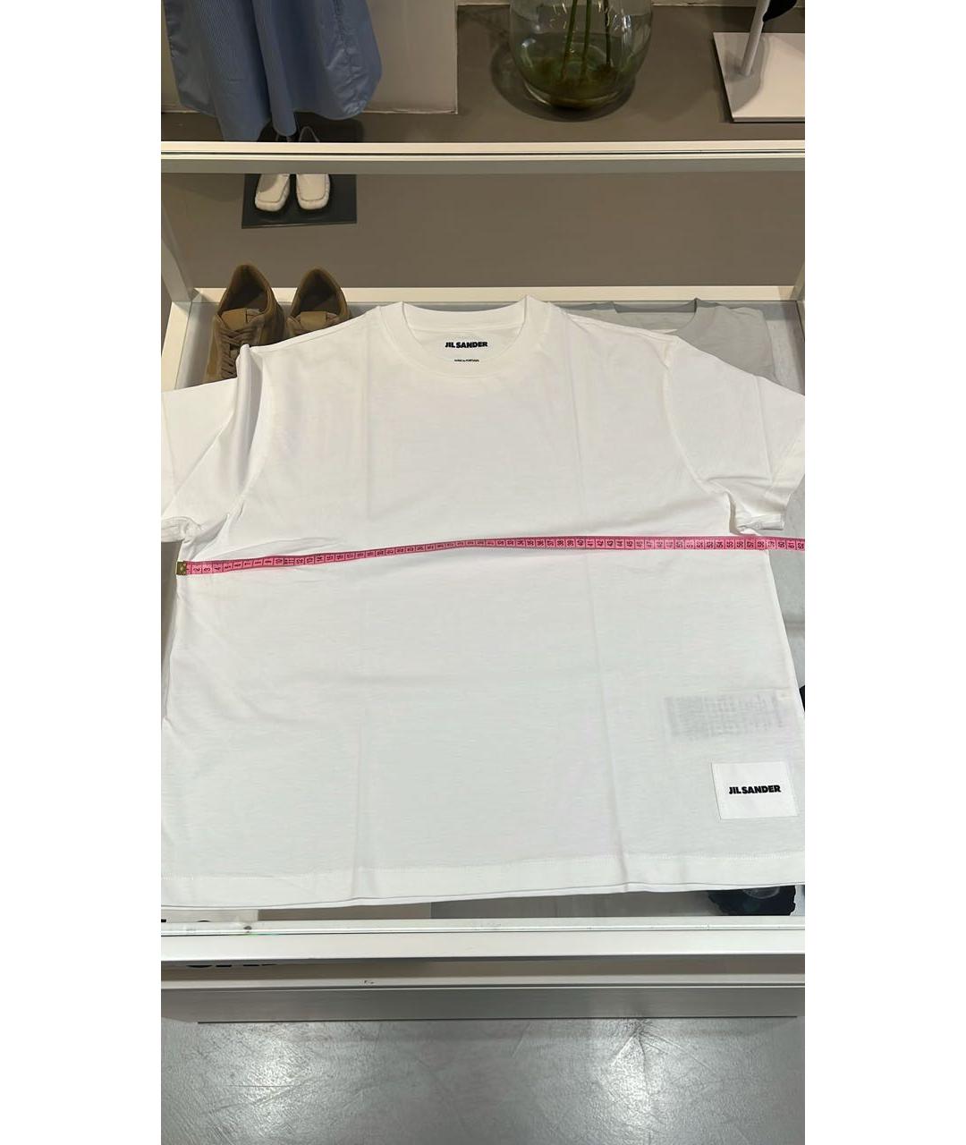 JIL SANDER Белая хлопковая футболка, фото 6