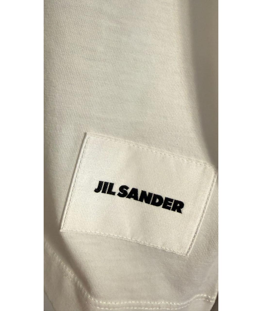 JIL SANDER Белая хлопковая футболка, фото 5