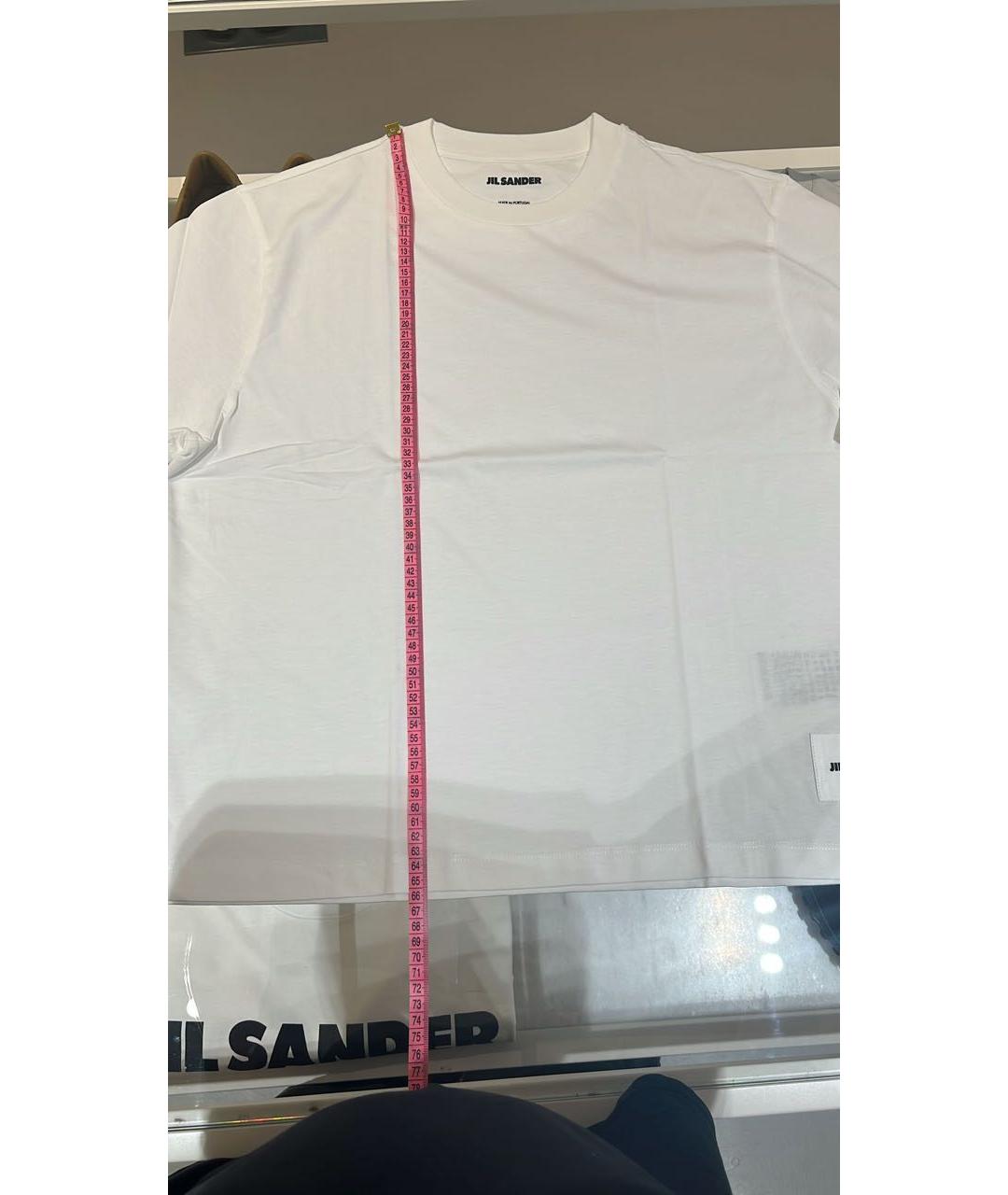 JIL SANDER Белая хлопковая футболка, фото 7
