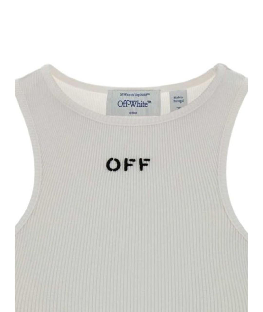 OFF-WHITE Белая хлопковая майка, фото 2