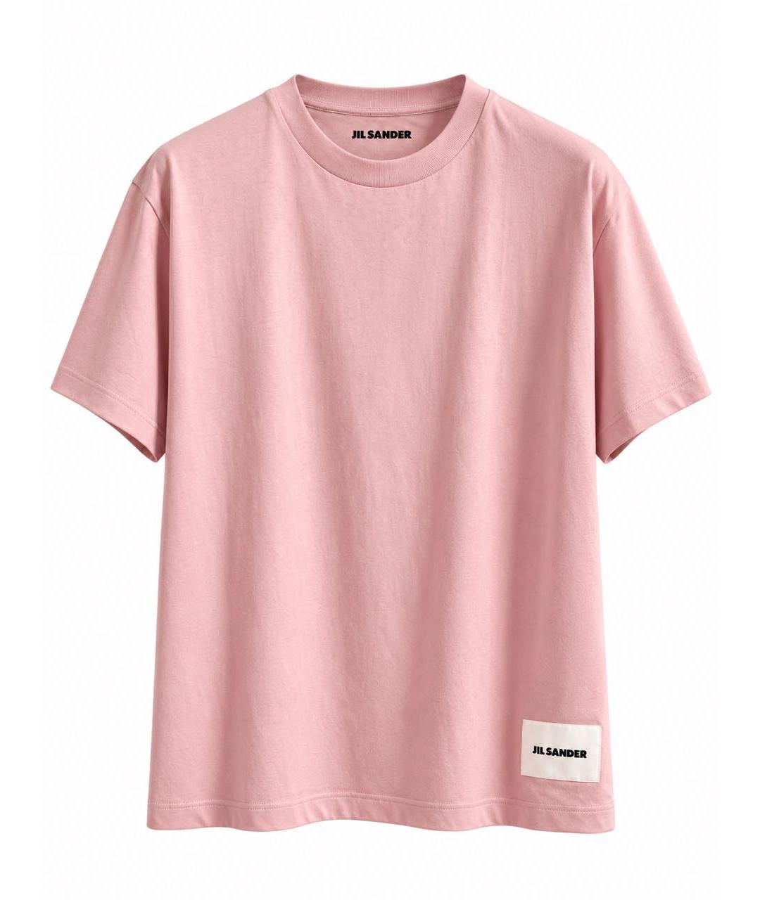 JIL SANDER Розовая хлопковая футболка, фото 1