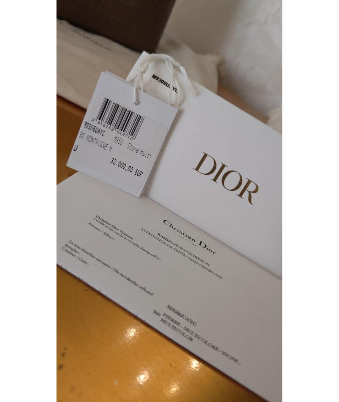 CHRISTIAN DIOR Серая сумка с короткими ручками из кожи аллигатора, фото 5