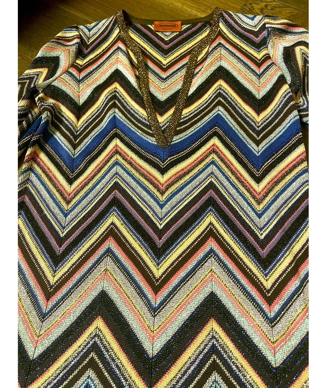 MISSONI Мульти шелковое платье, фото 5