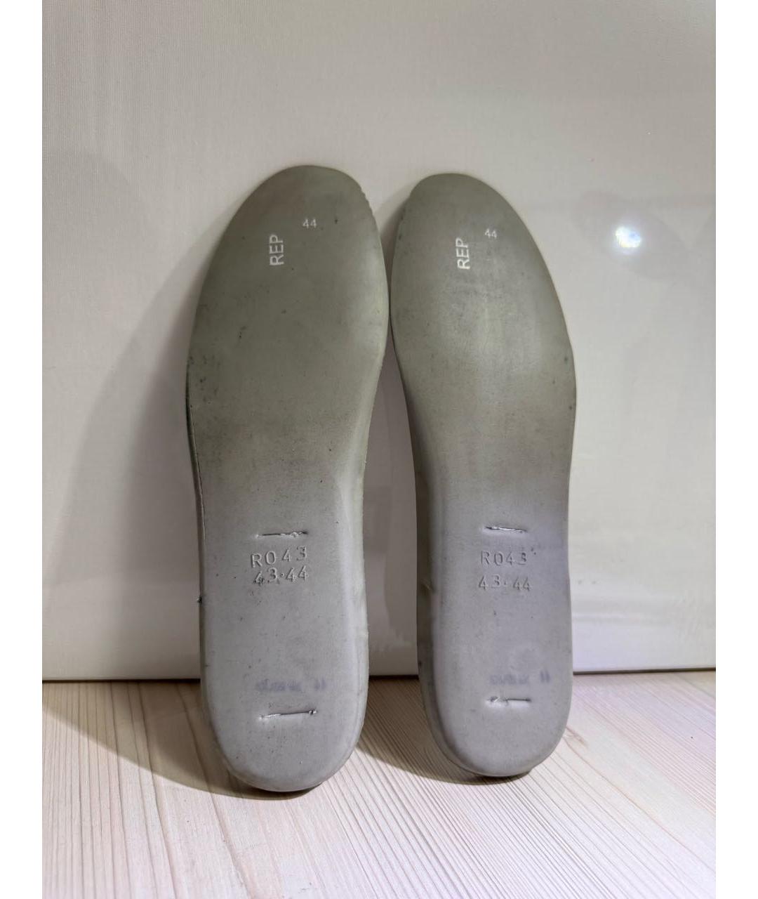 MAISON MARGIELA Черные замшевые низкие кроссовки / кеды, фото 8