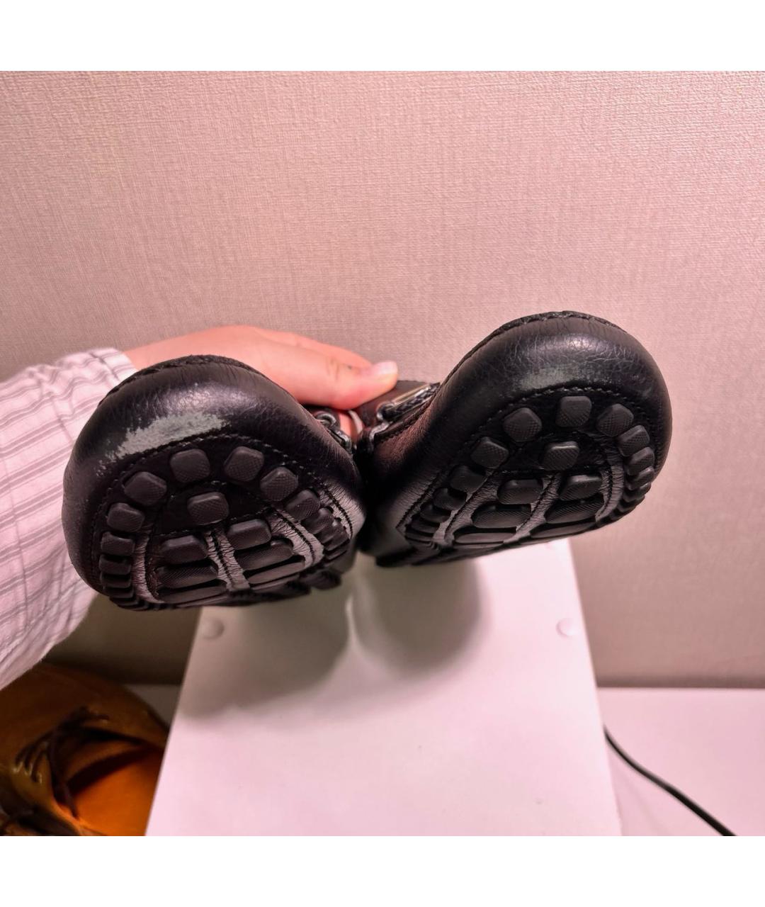 LOUIS VUITTON Черные кожаные мокасины, фото 2