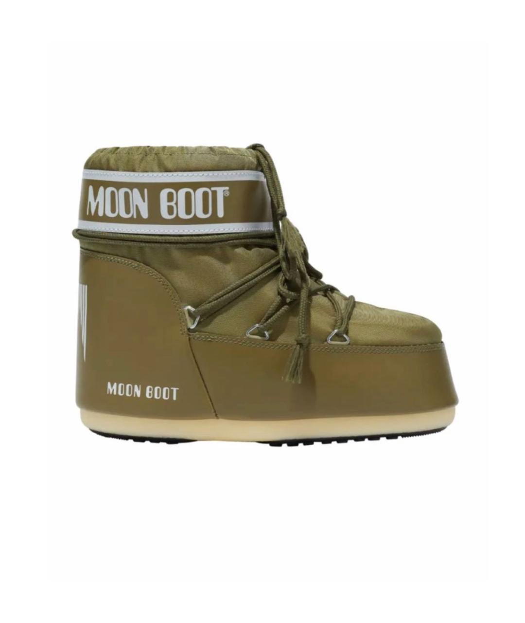 MOON BOOT Хаки текстильные высокие ботинки, фото 8