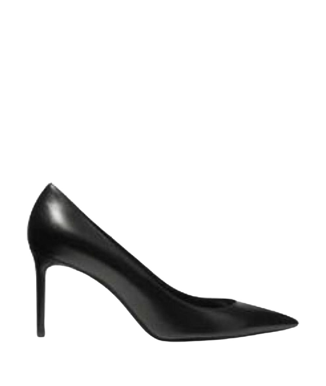 SAINT LAURENT Черные кожаные туфли, фото 1