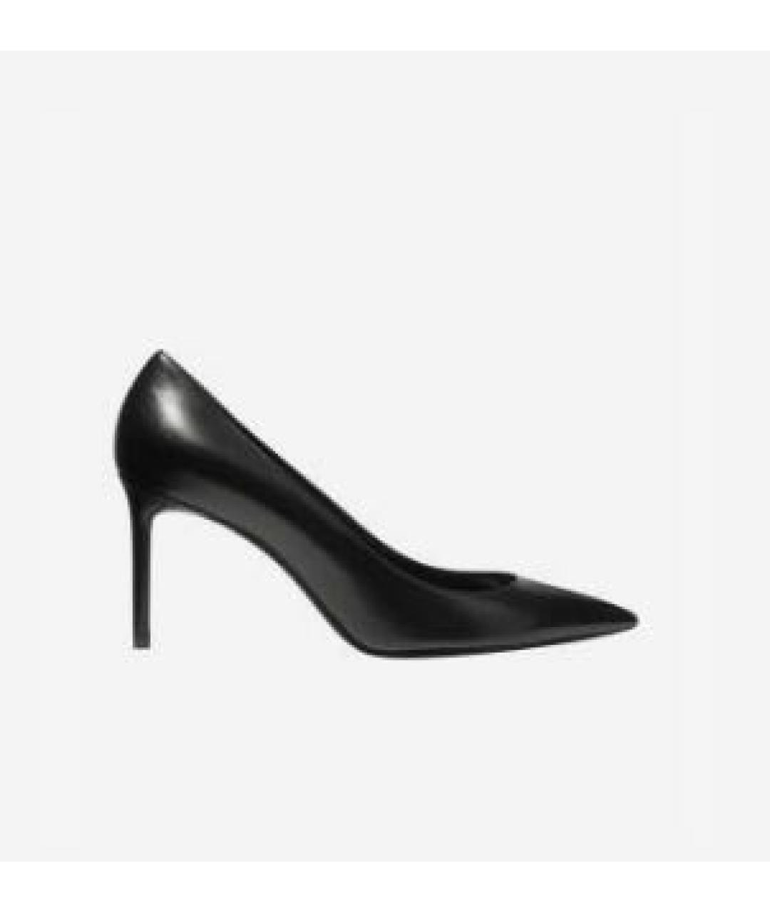 SAINT LAURENT Черные кожаные туфли, фото 5
