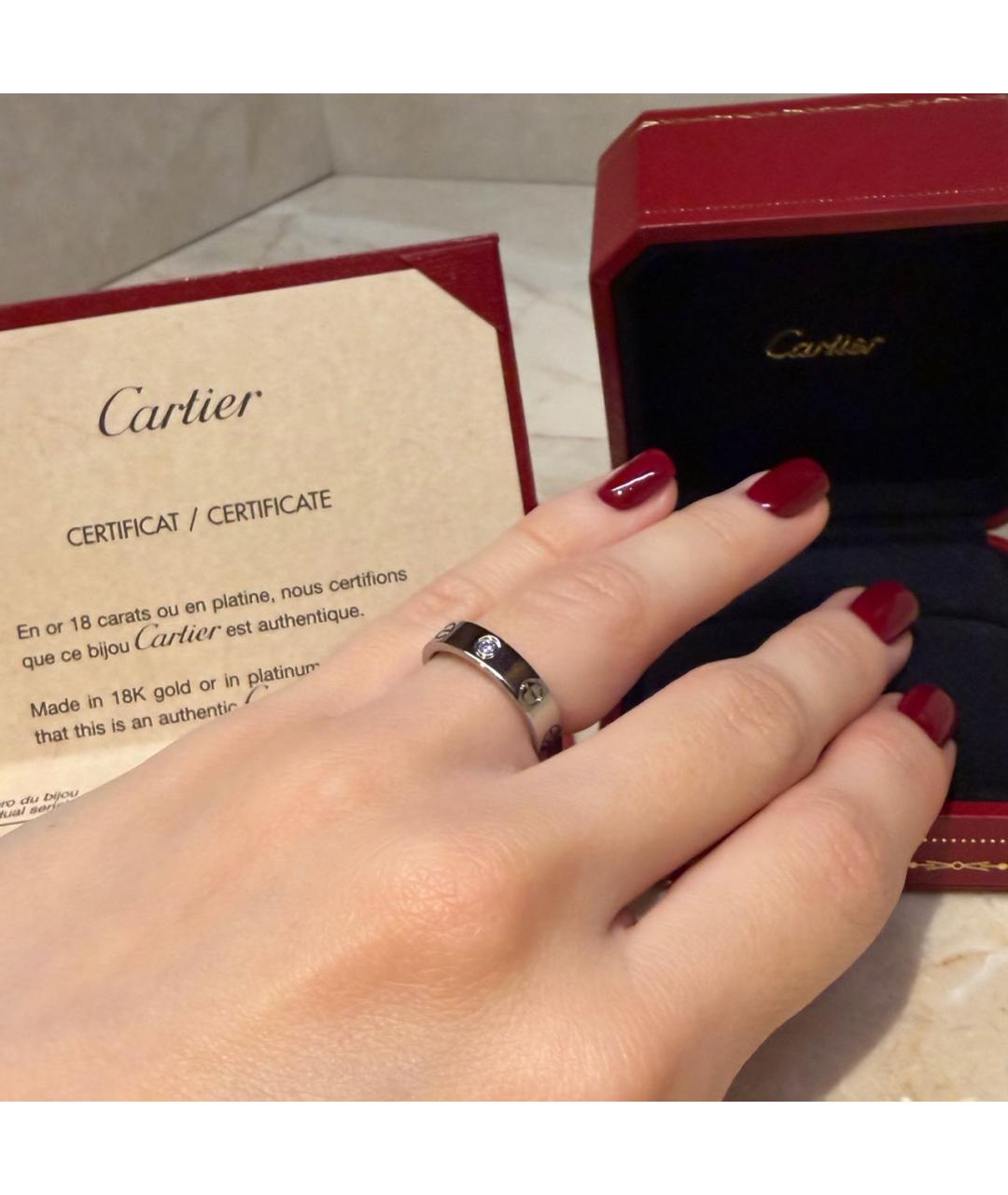 CARTIER Белое кольцо из белого золота, фото 4