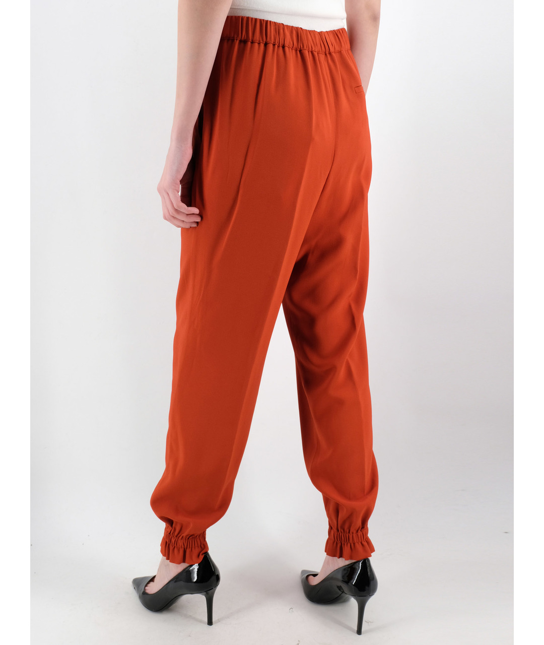 MSGM Оранжевое вискозные прямые брюки, фото 3