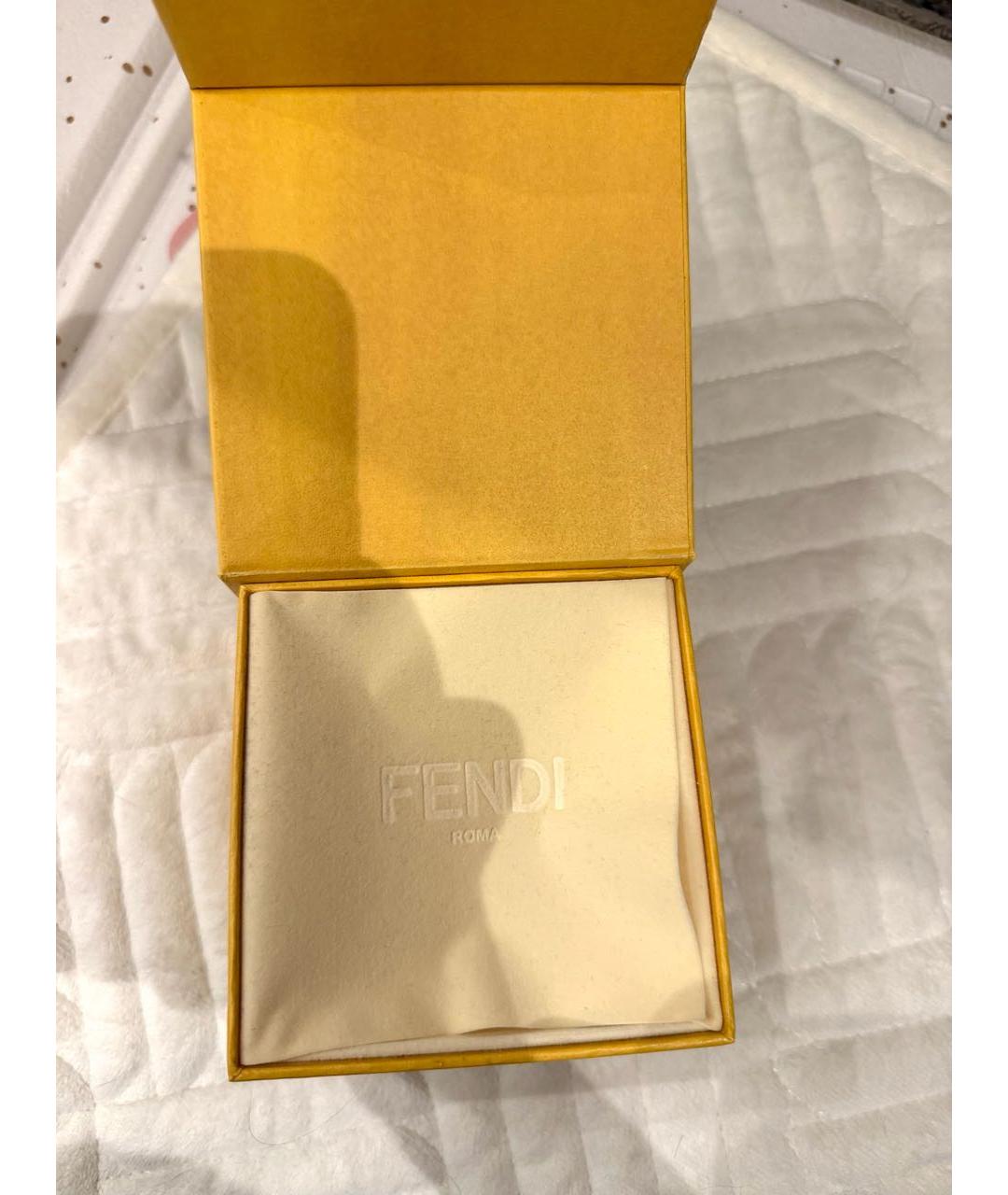 FENDI Золотые латунные серьги, фото 6