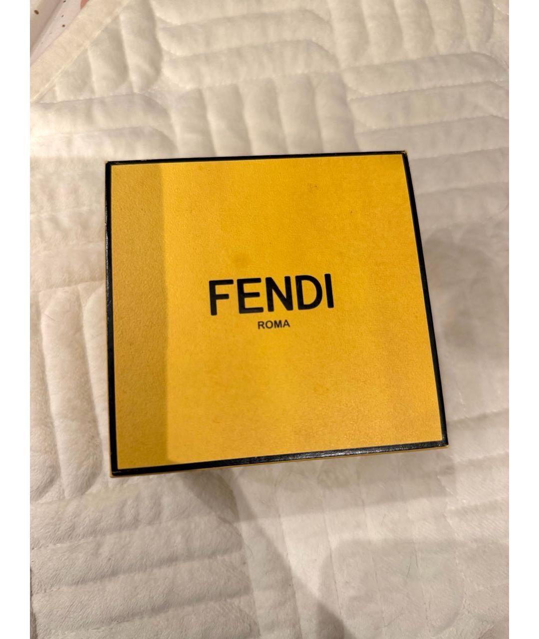FENDI Золотые латунные серьги, фото 5