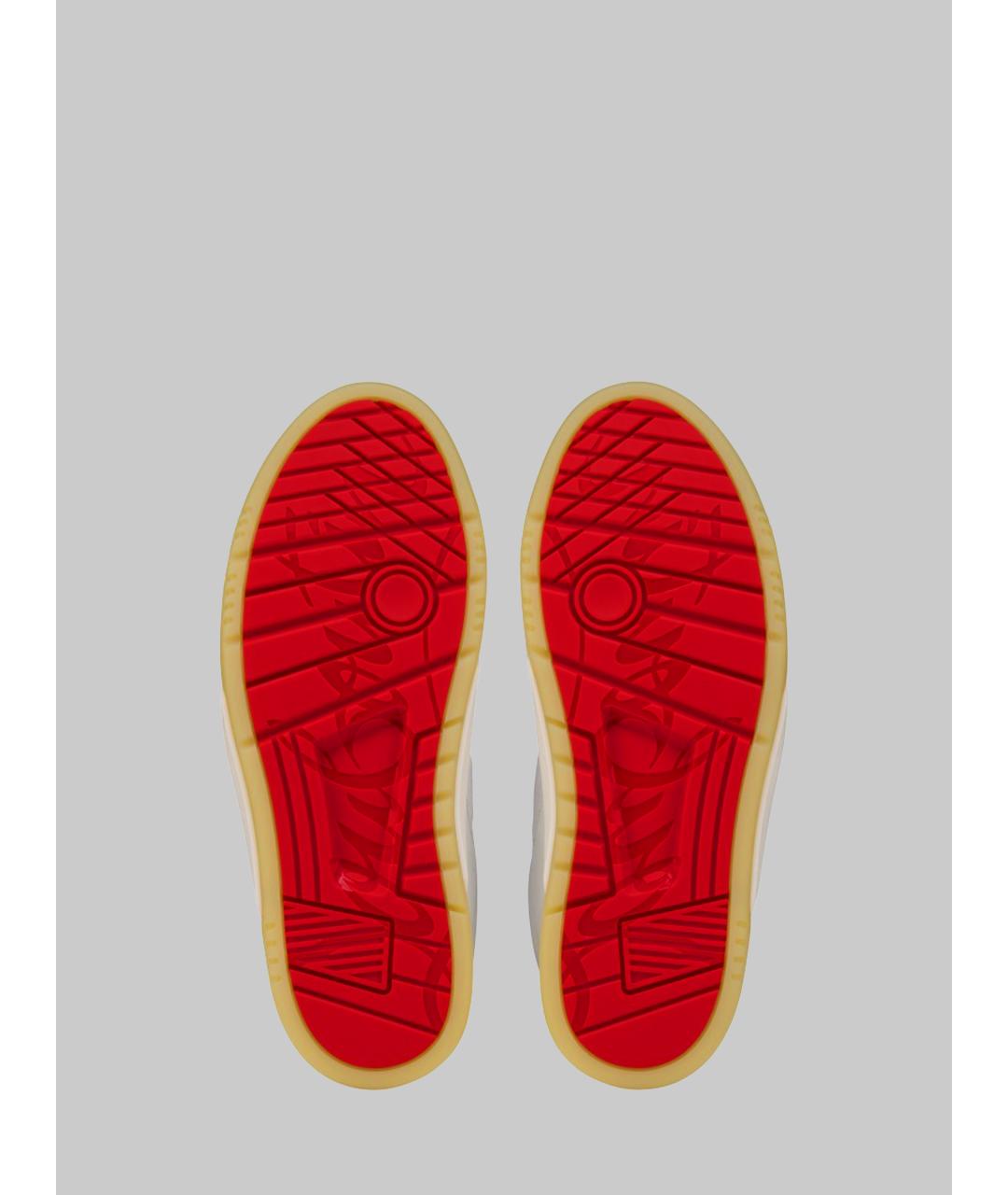 CHRISTIAN LOUBOUTIN Белые кожаные низкие кроссовки / кеды, фото 5