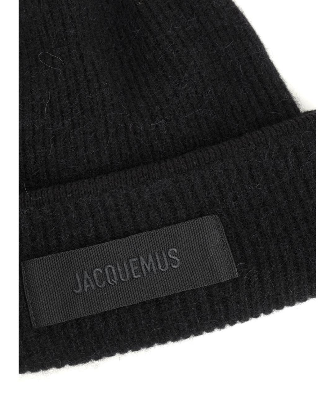 JACQUEMUS Черная шерстяная шапка, фото 2