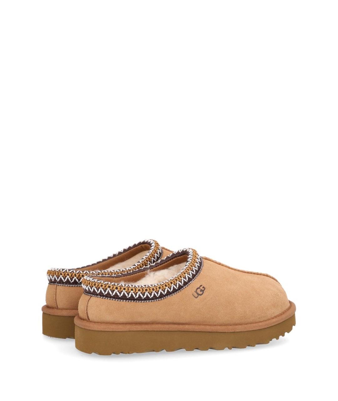 UGG Бежевые замшевые сабо, фото 3