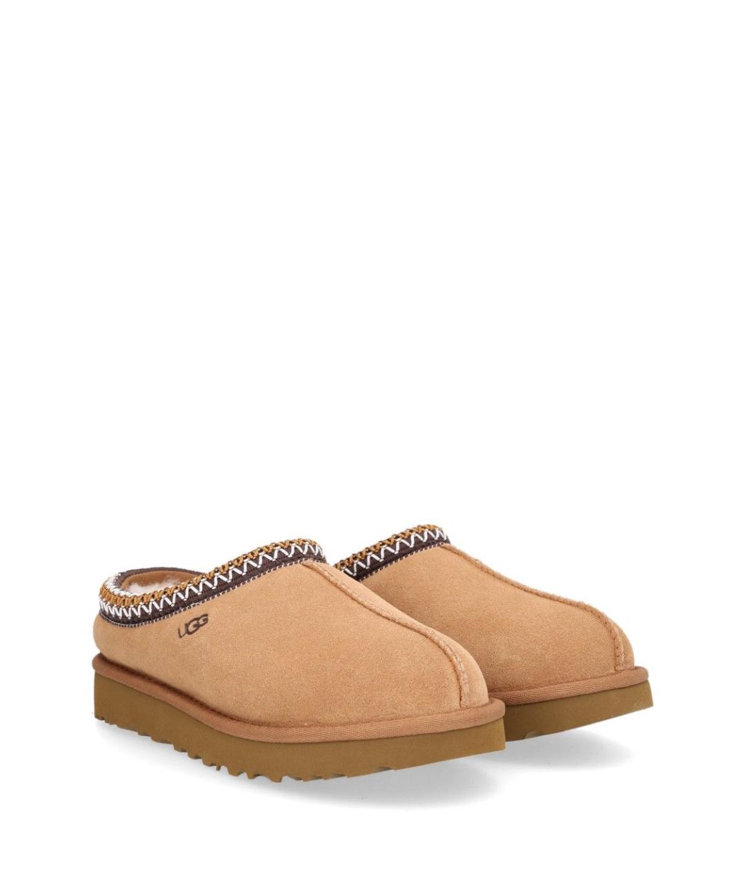 UGG Бежевые замшевые сабо, фото 2